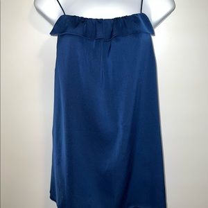 Navy Blue Satin-Like Camisole